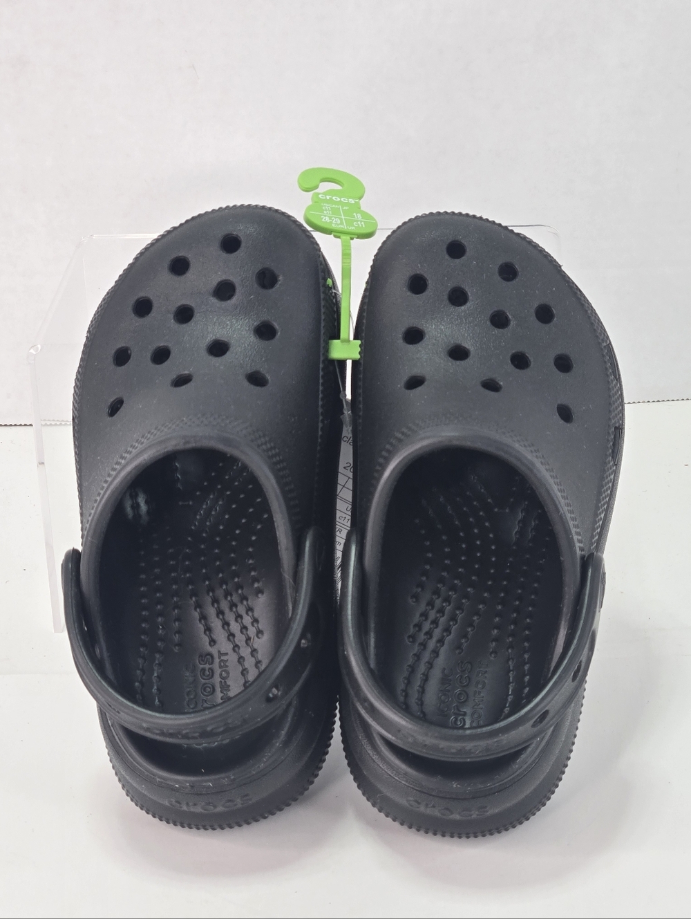 CROCS Unisex Classic Cutie Clog Black Slip-on Sandals Size C11 Toddler